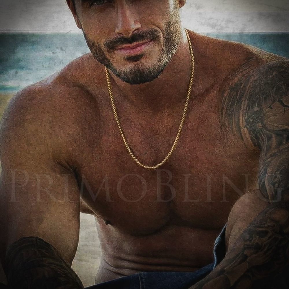 Men's Gold Plated Rolo Necklace